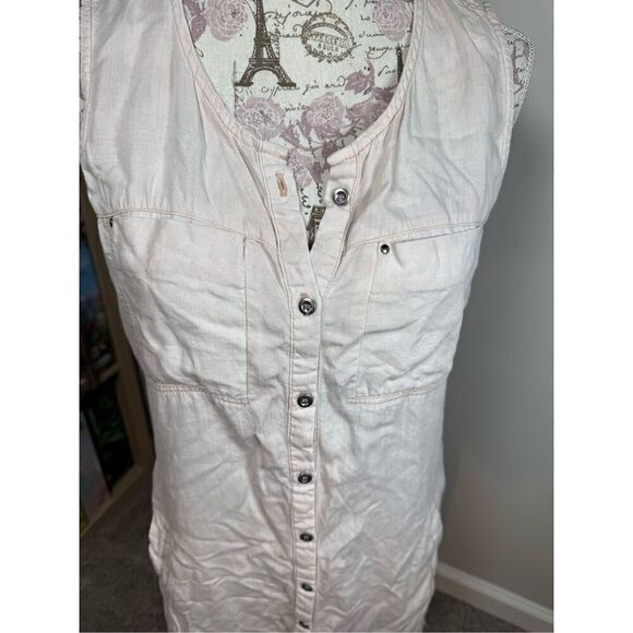 BILLY T Chambray Shirt Dress Medium Rae Hem Anthropologie - Picture 5 of 7